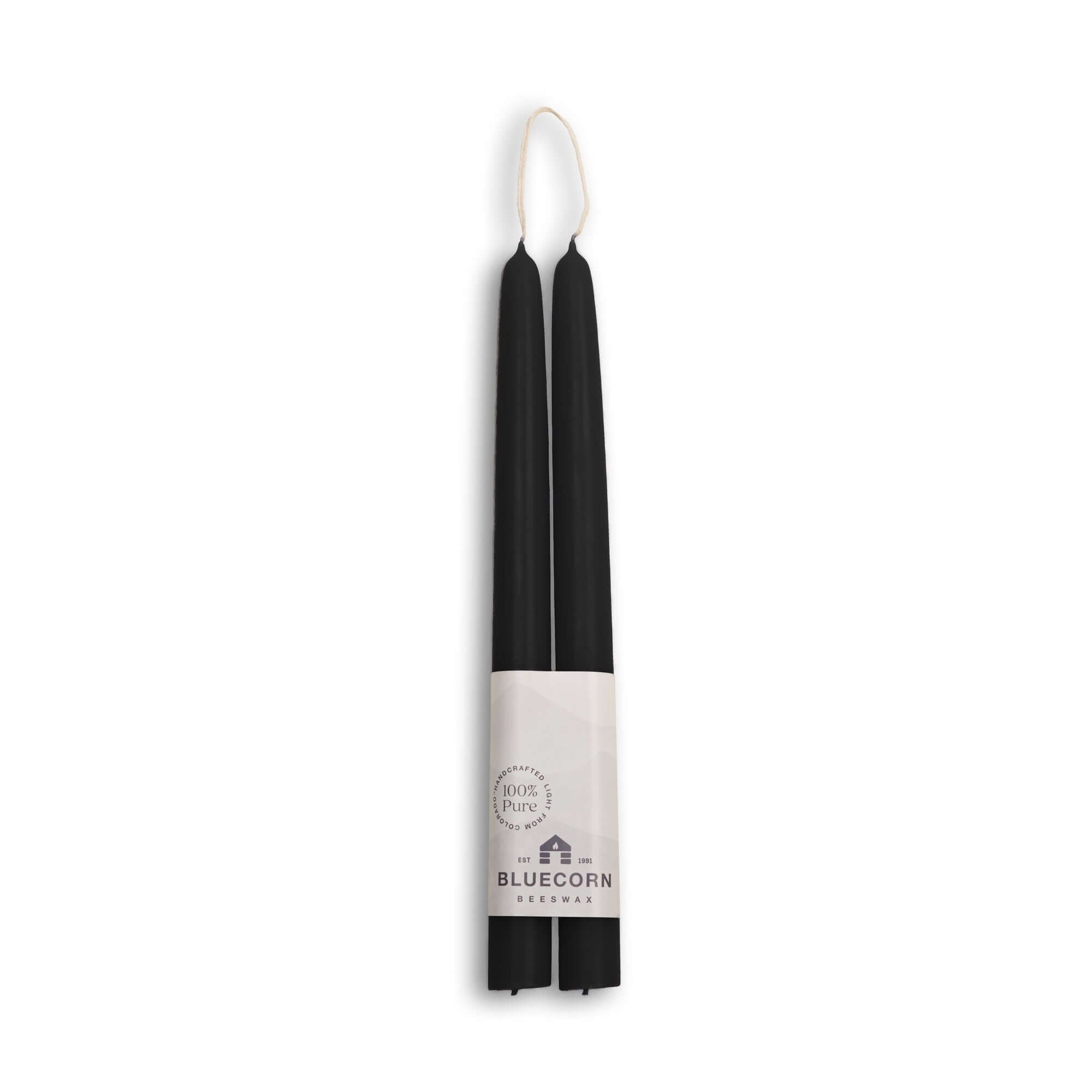 Bluecorn Candles Beeswax Taper Candles - Hand-Dipped - 1 Pair — color detail