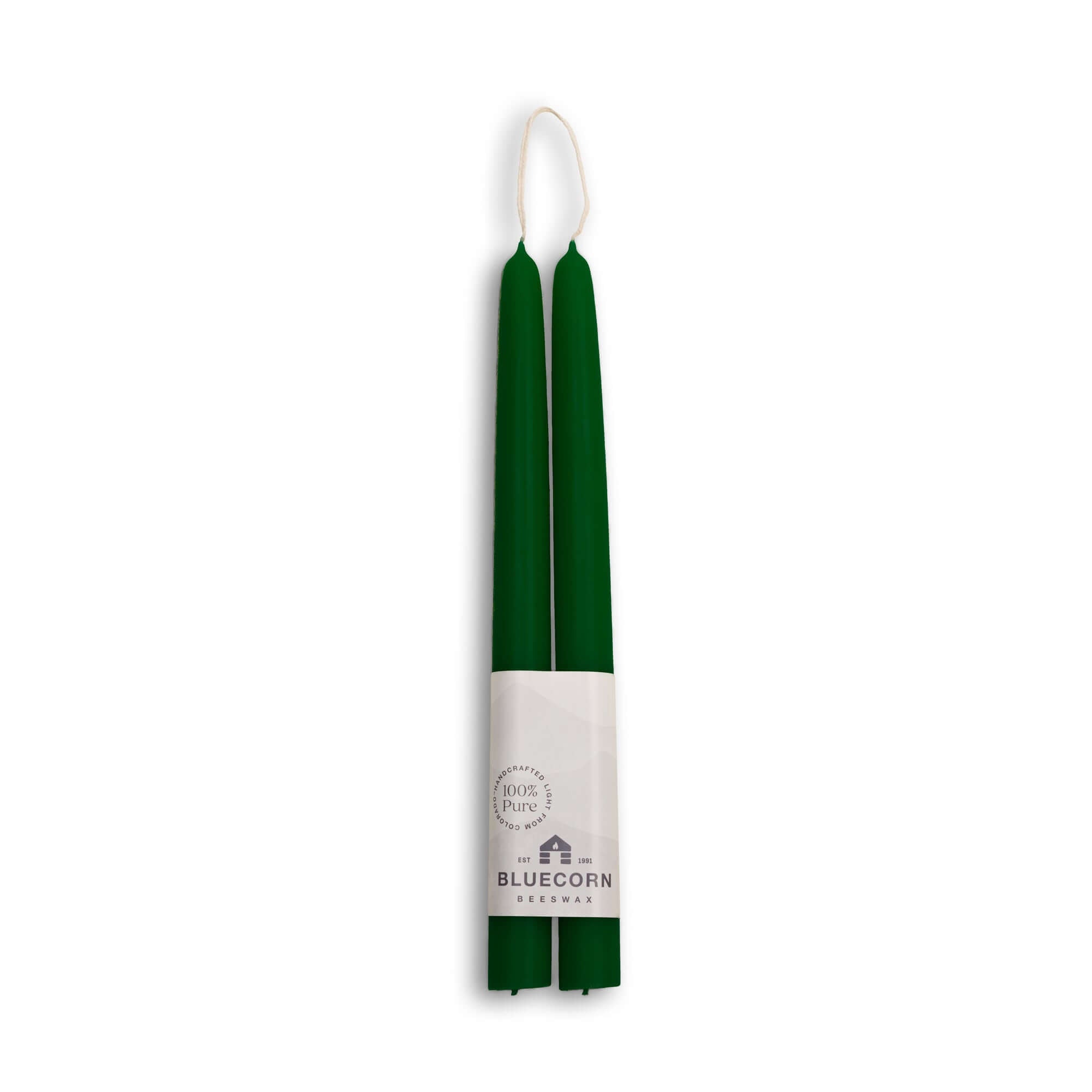 Bluecorn Candles Beeswax Taper Candles - Hand-Dipped - 1 Pair — packaging