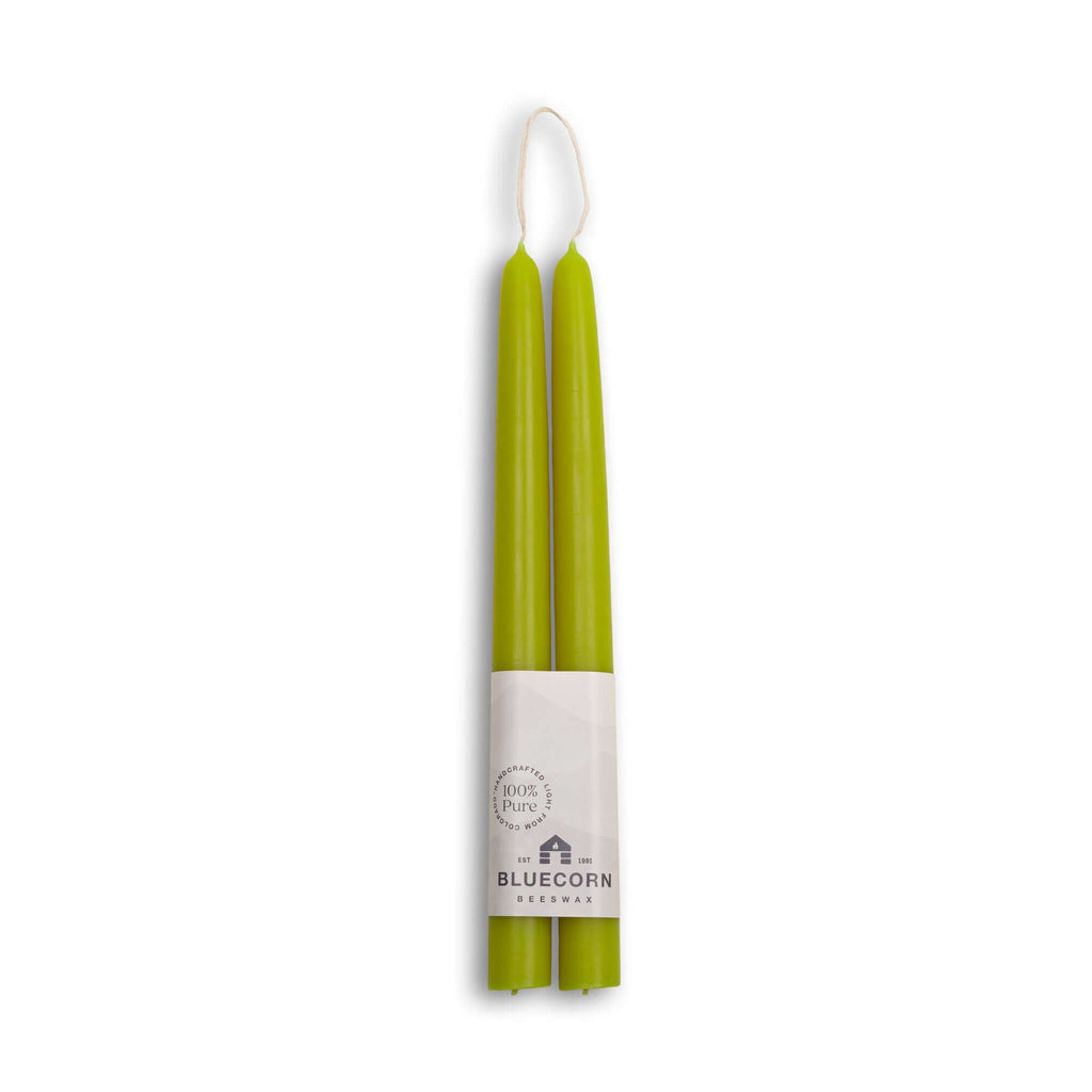 Bluecorn Candles Beeswax Taper Candles - Hand-Dipped - 1 Pair — in-use photo