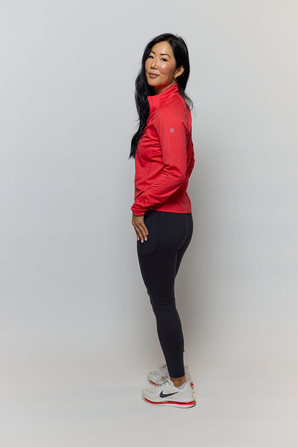 Goal Five Go Again Women's Full Length Legging — product on model