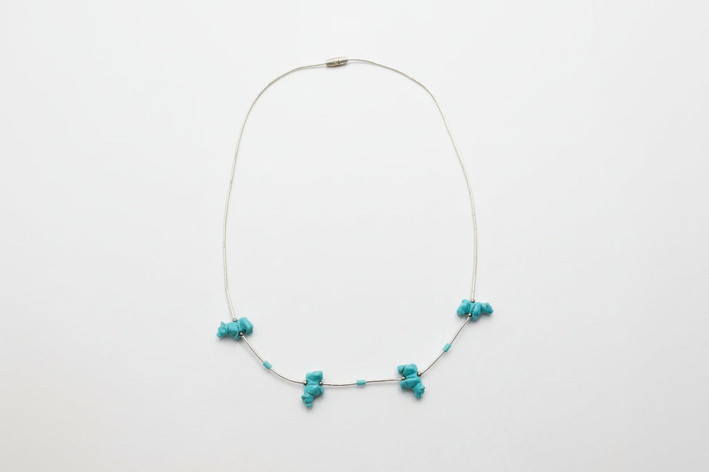 Just Neat Stuff Turquoise Bear Fetish — side view