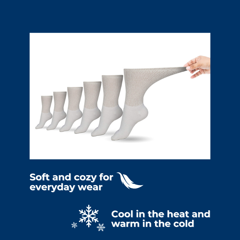 DSC Women's Cotton Diabetic Crew Socks (6 Pair) — product on model