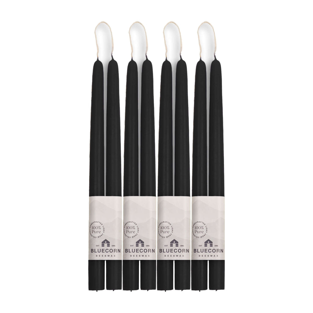 Bluecorn Candles Hand-Dipped Beeswax Taper Candles - Bulk 4-Pair Bundle — packaging