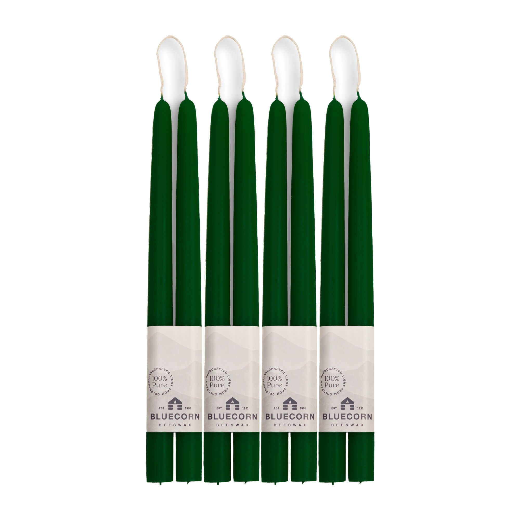 Bluecorn Candles Hand-Dipped Beeswax Taper Candles - Bulk 4-Pair Bundle — lifestyle context