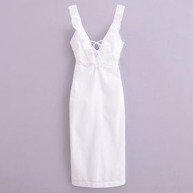 Summer Women Street Elegant Ruffle Dress