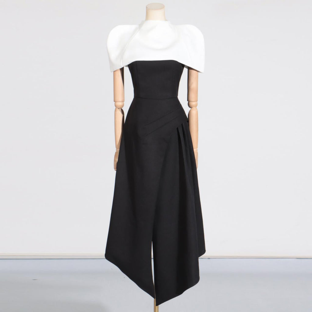 Bella Mia Elegant Vietnam Special Interest Design Detachable Pullover Patchwork Cami Dress Women Summer Slit Dress Women — alternate view