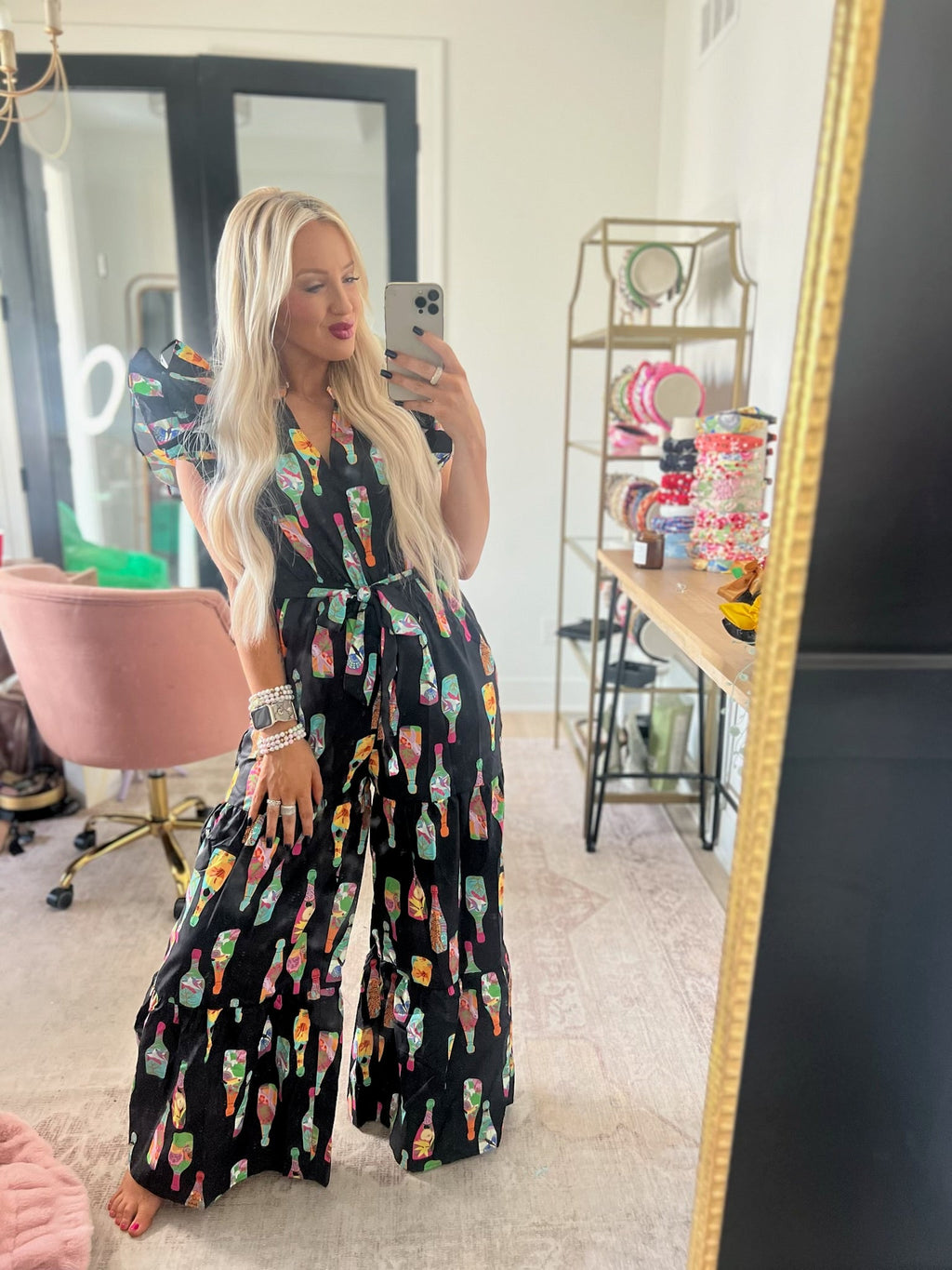 Black Champagne brunch jumpsuit