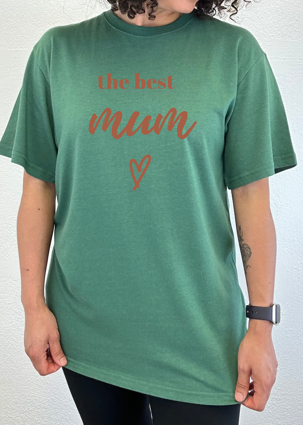 Spun Bamboo The Best Mum Unisex Bamboo Viscose/Organic Cotton Short Sleeve Graphic T-Shirt — main product shot