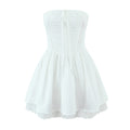 Women Clothing Cotton Embroidered Strap Dress