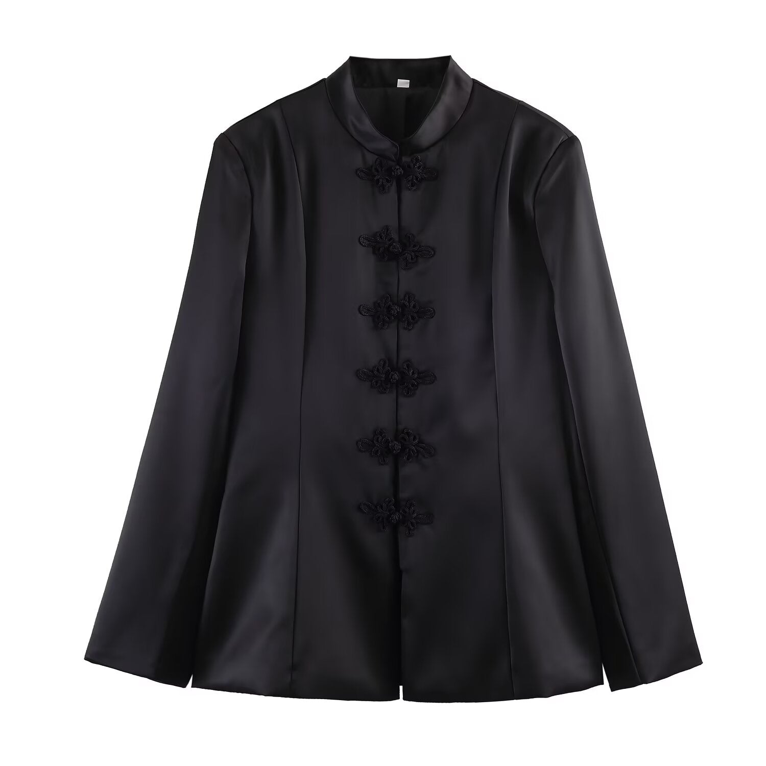 Bella Mia Spring Summer Chinese Coat Black Buckle Chinese Knot Waist Jacket — packaging or label