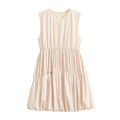 Women Clothing Summer Simple Pleated Balloon Dress