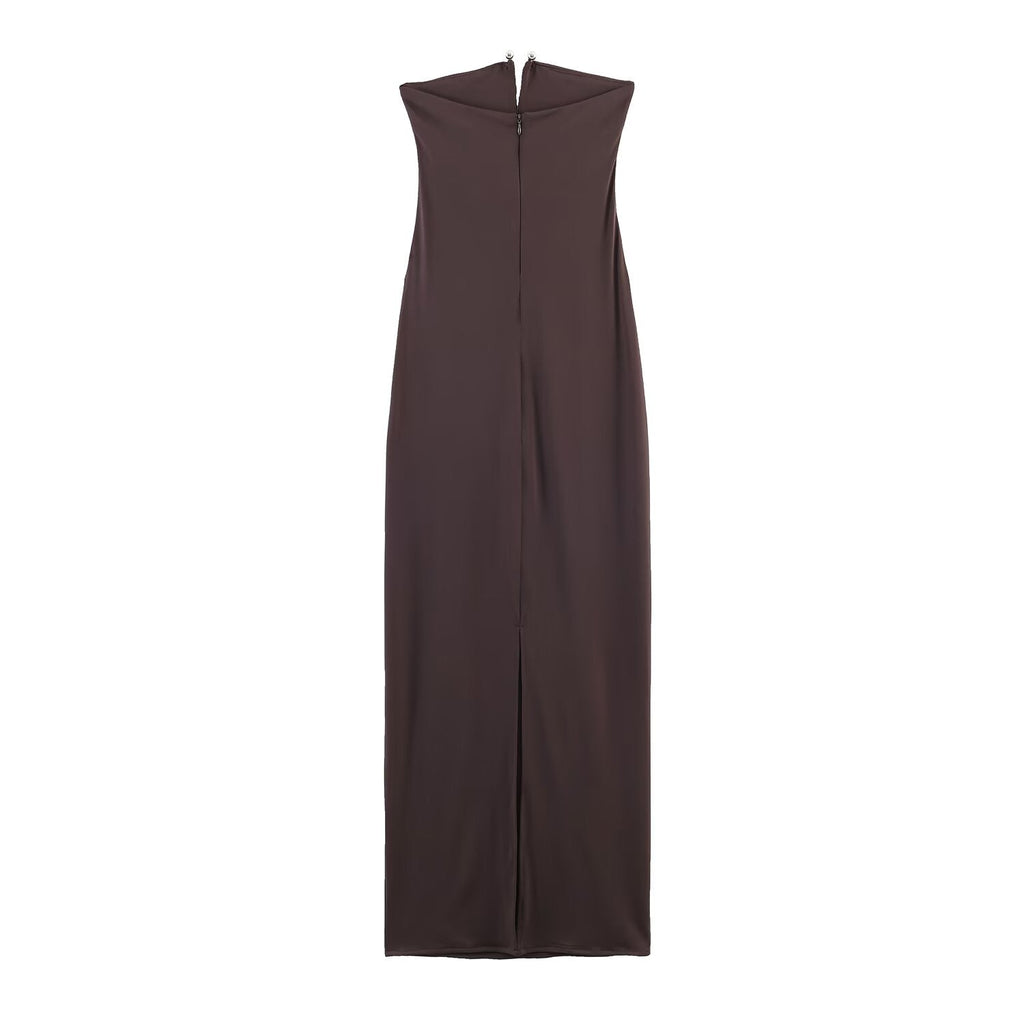 Women Clothing Elegant High Sense Slim Fit Slim Fit Tube Top Dress