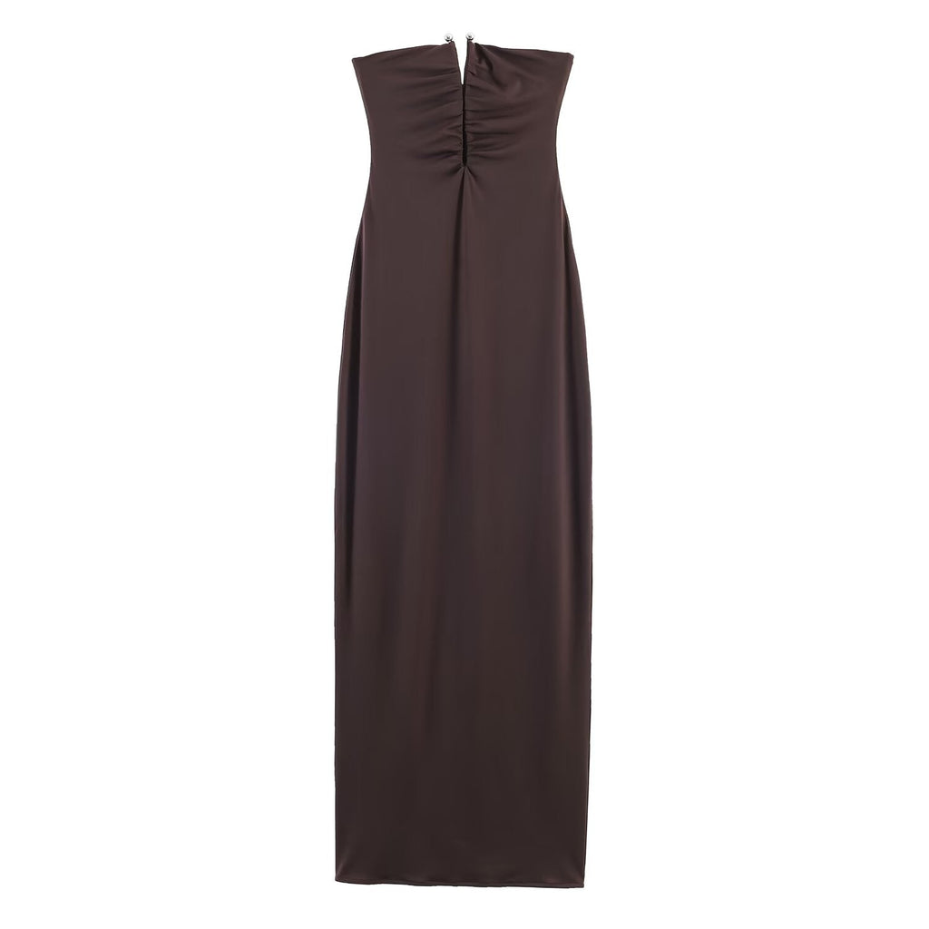 Women Clothing Elegant High Sense Slim Fit Slim Fit Tube Top Dress