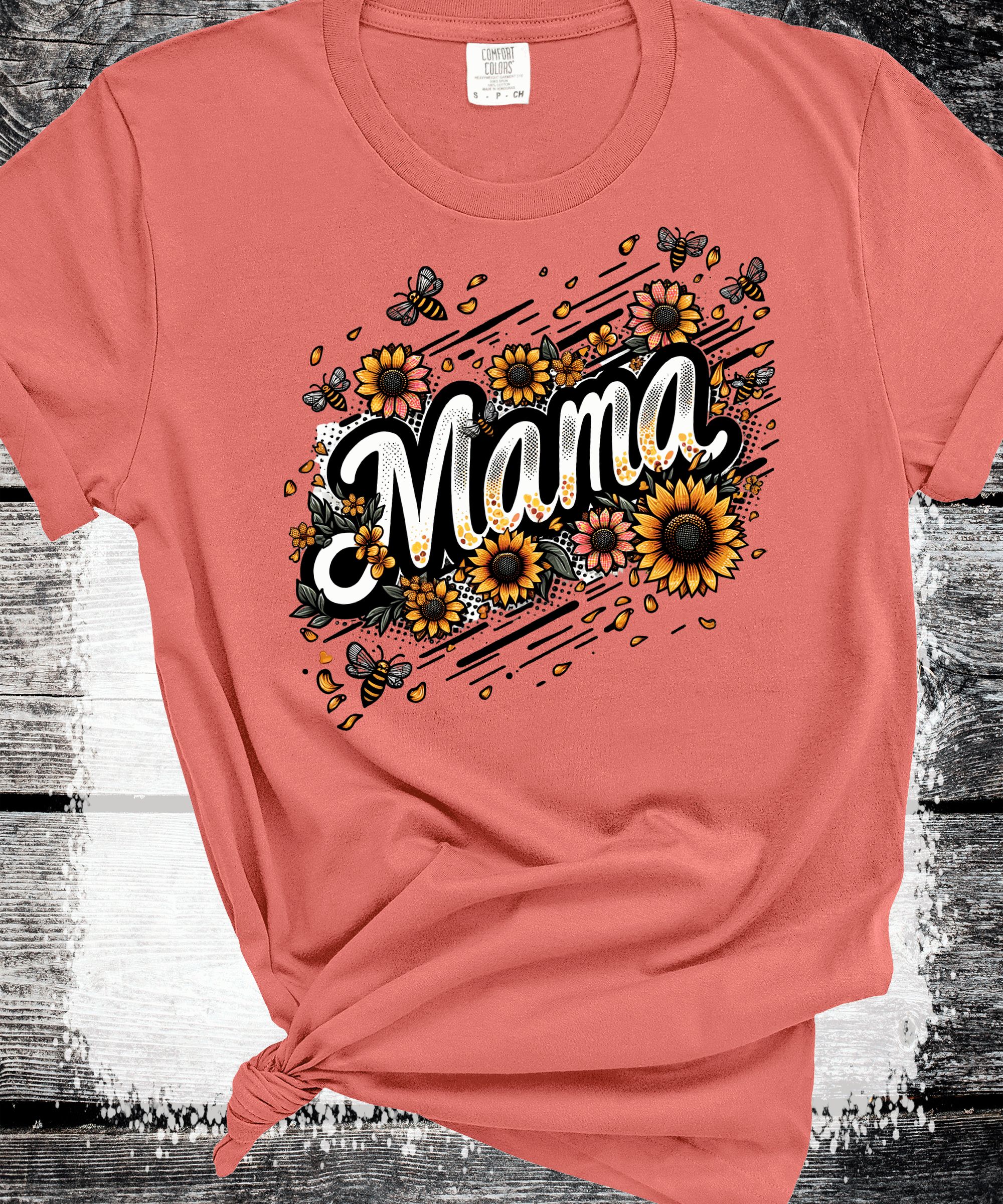 A Blessed Texas Mess Boutique Comfort Colors® Sunflower Mom Gift Sweatshirt, Cute Mothers Day Gift, Mama… — main product shot