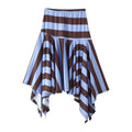 Women Clothing Western Striped Asymmetric Skirt