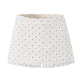 Sexy Lace Stitching Polka Dot Skirt Women Summer Anti Exposure Slimming False Two Piece Sheath Short Skirt