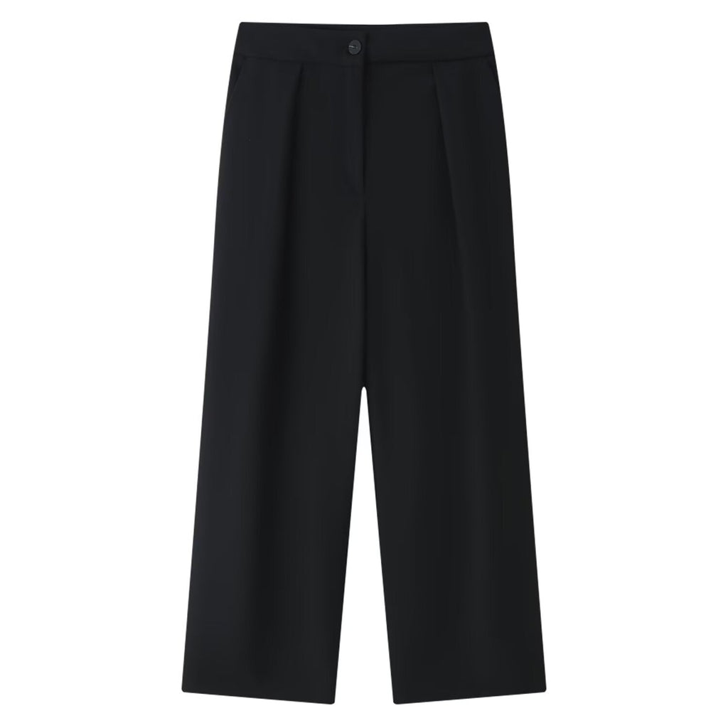 Summer Women Asymmetric Decorated Row Button Vest Tight Leg Pleated Pants Sets