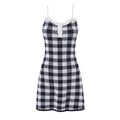 Summer Wind Women Plaid Contrast Color Knitwear Dress
