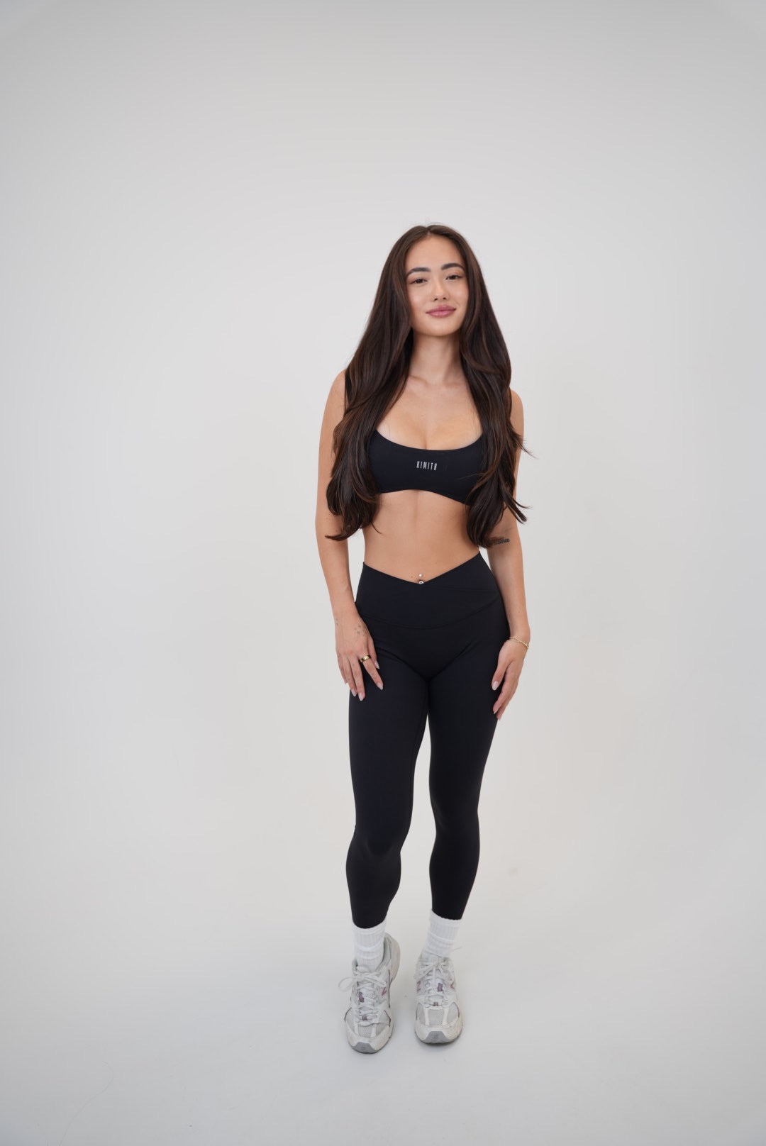 KIMITH BRAND My Time Is Divine Black Sculpt V-Waist Legging — lifestyle context
