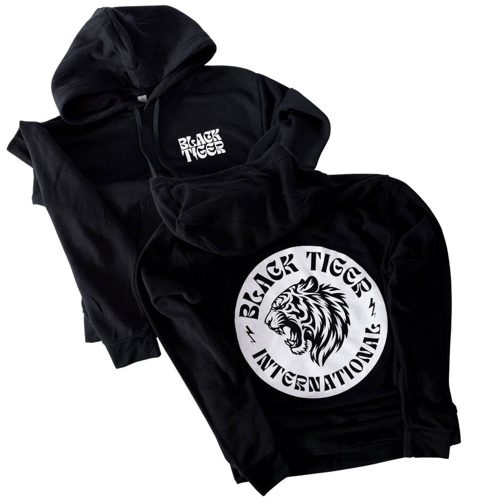 Black Tiger International Attack Tiger Logo Hoodie Black — main product shot
