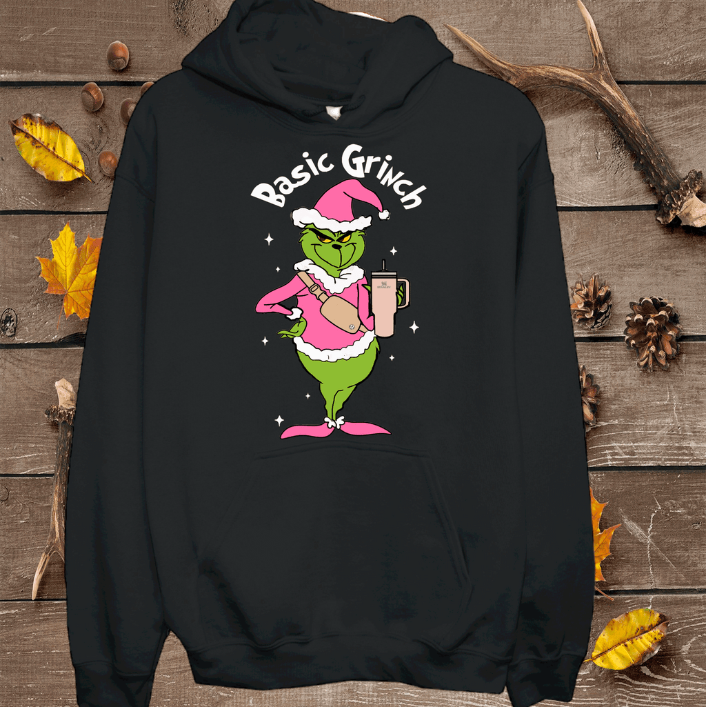 A Blessed Texas Mess Boutique Basic Grinch Fanny pack Stanley Cup Pink Grinch Funny Christmas Grinch Shirt — branding close-up