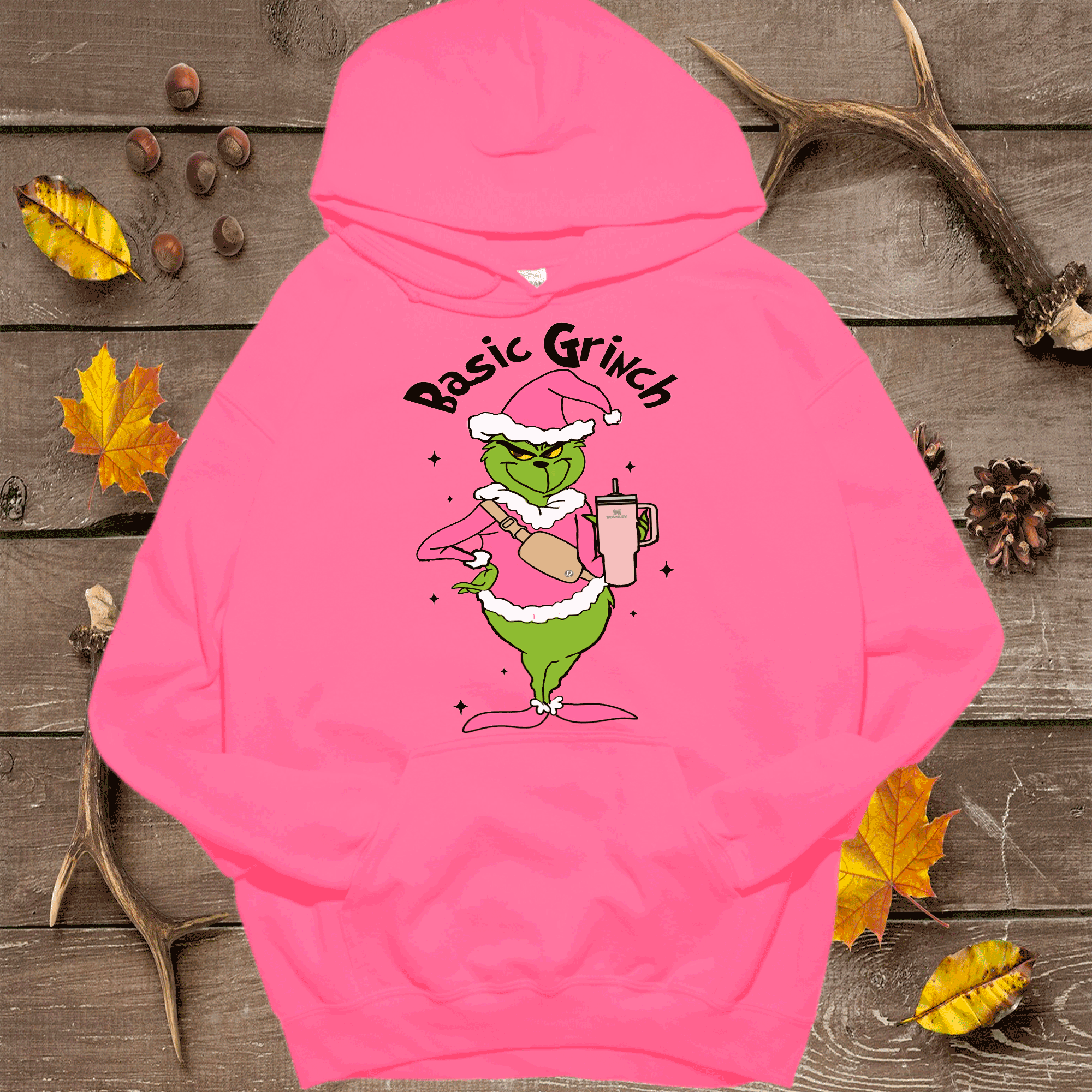 A Blessed Texas Mess Boutique Basic Grinch Scrouge Pink Christmas Classic Christmas Family Movie Shirts… — alternate view