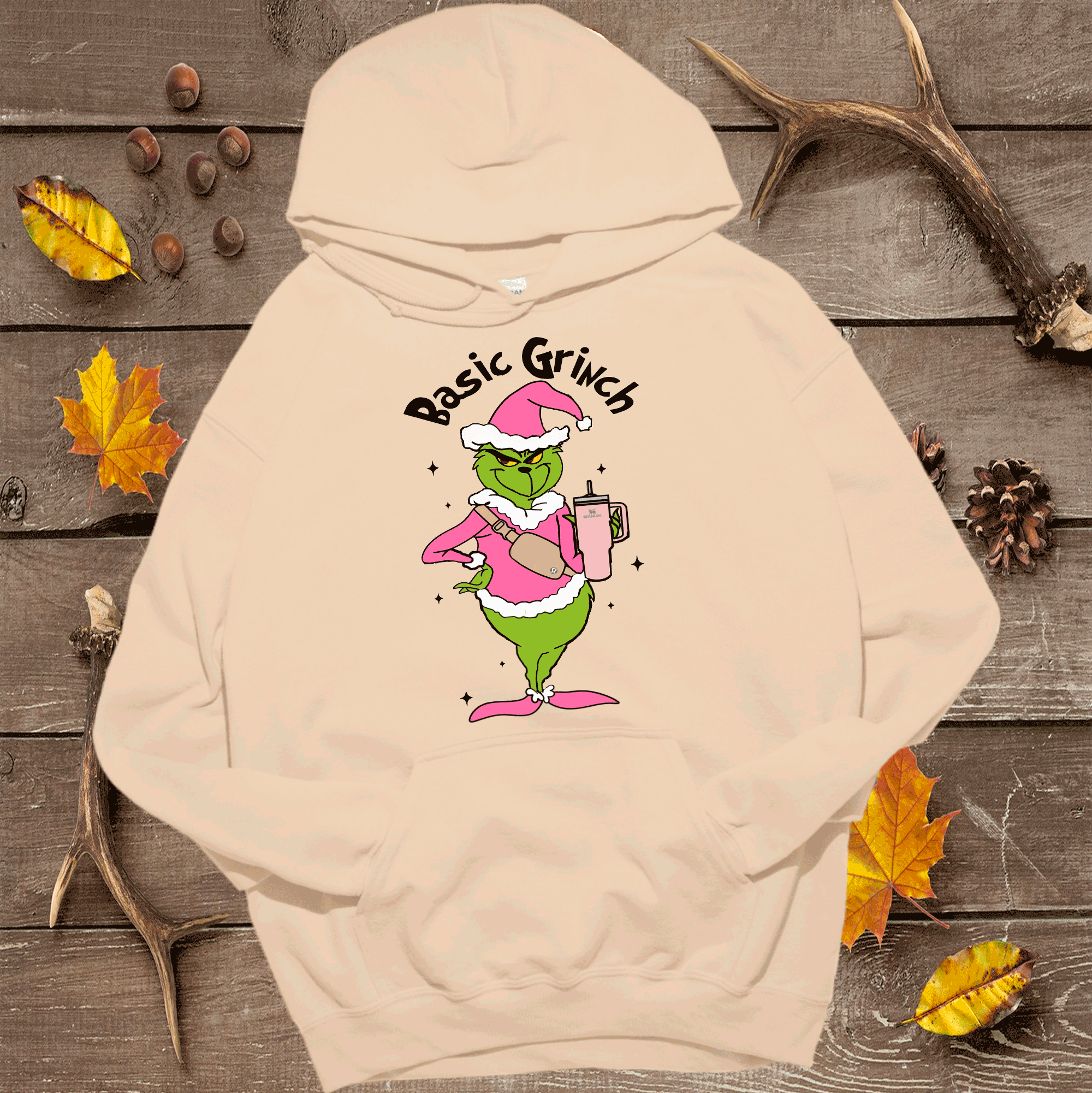 A Blessed Texas Mess Boutique Basic Grinch Scrouge Pink Christmas Classic Christmas Family Movie Shirts… — detail close-up
