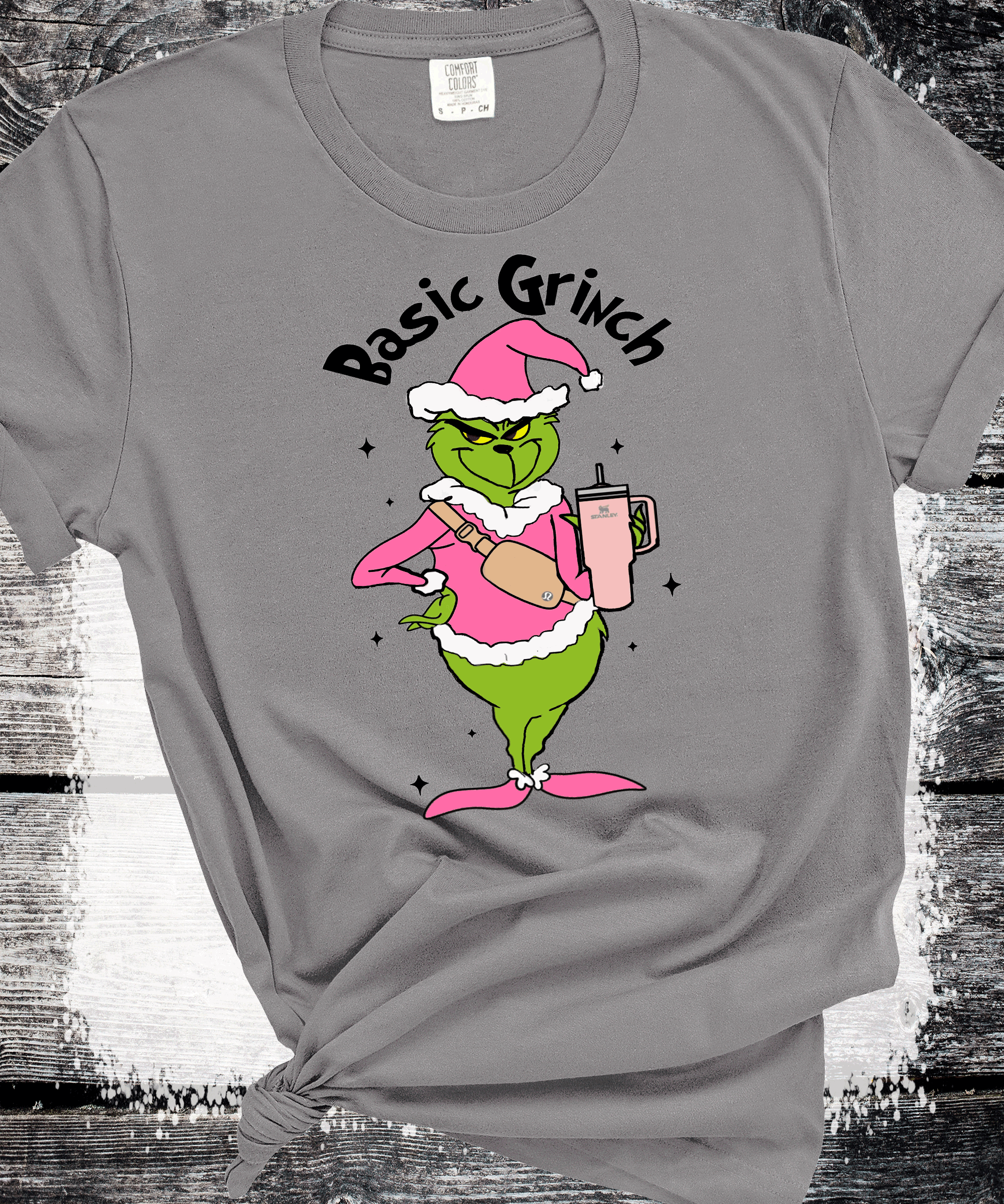 A Blessed Texas Mess Boutique Basic Grinch Scrouge Pink Christmas Classic Christmas Family Movie Shirts… — lifestyle worn / used context