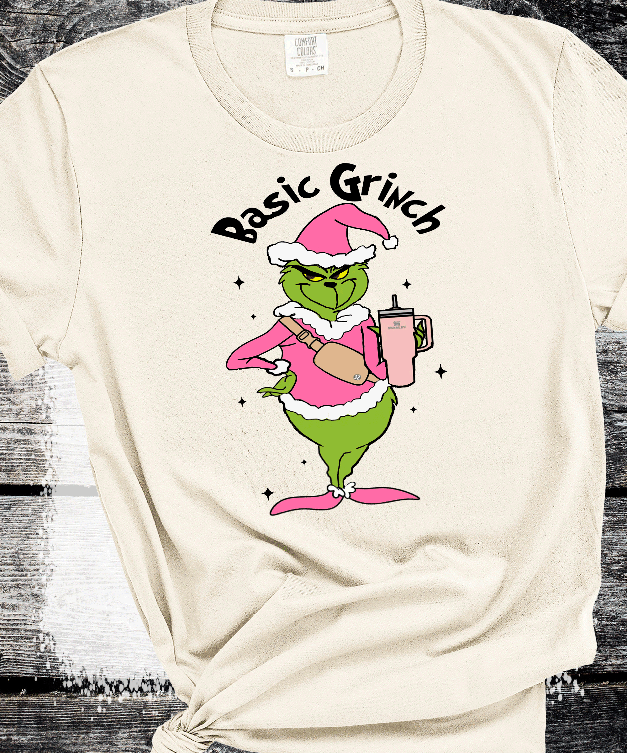 A Blessed Texas Mess Boutique Basic Grinch Fanny pack Stanley Cup Pink Grinch Funny Christmas Grinch Shirt — apparel & accessories category context