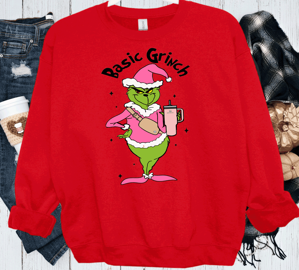 A Blessed Texas Mess Boutique Basic Grinch Fanny pack Stanley Cup Pink Grinch Funny Christmas Grinch Shirt — detail shot 8