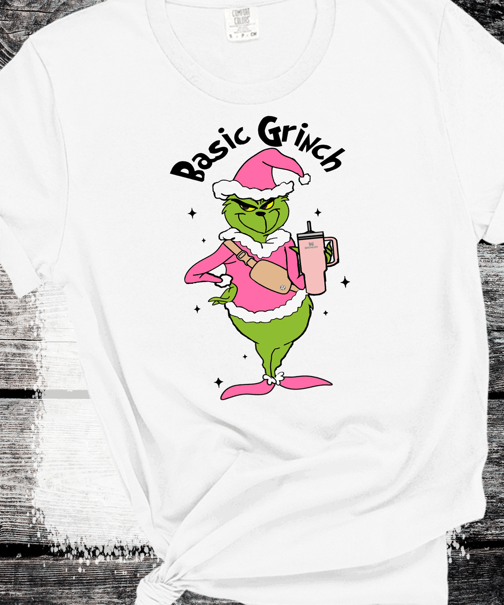 A Blessed Texas Mess Boutique Basic Grinch Scrouge Pink Christmas Classic Christmas Family Movie Shirts… — Pink detail