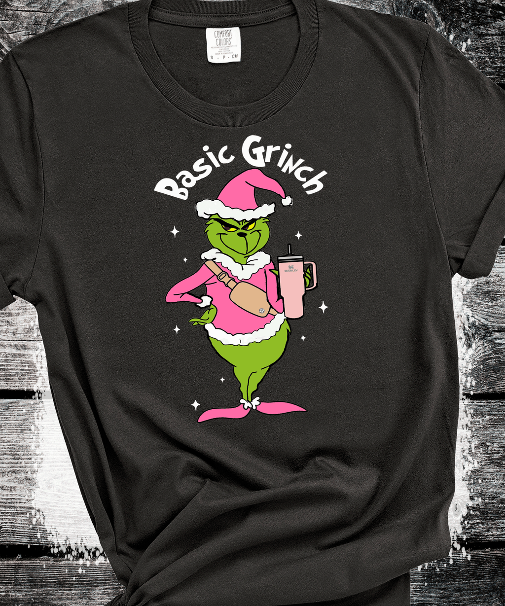 A Blessed Texas Mess Boutique Basic Grinch Fanny pack Stanley Cup Pink Grinch Funny Christmas Grinch Shirt — lifestyle context