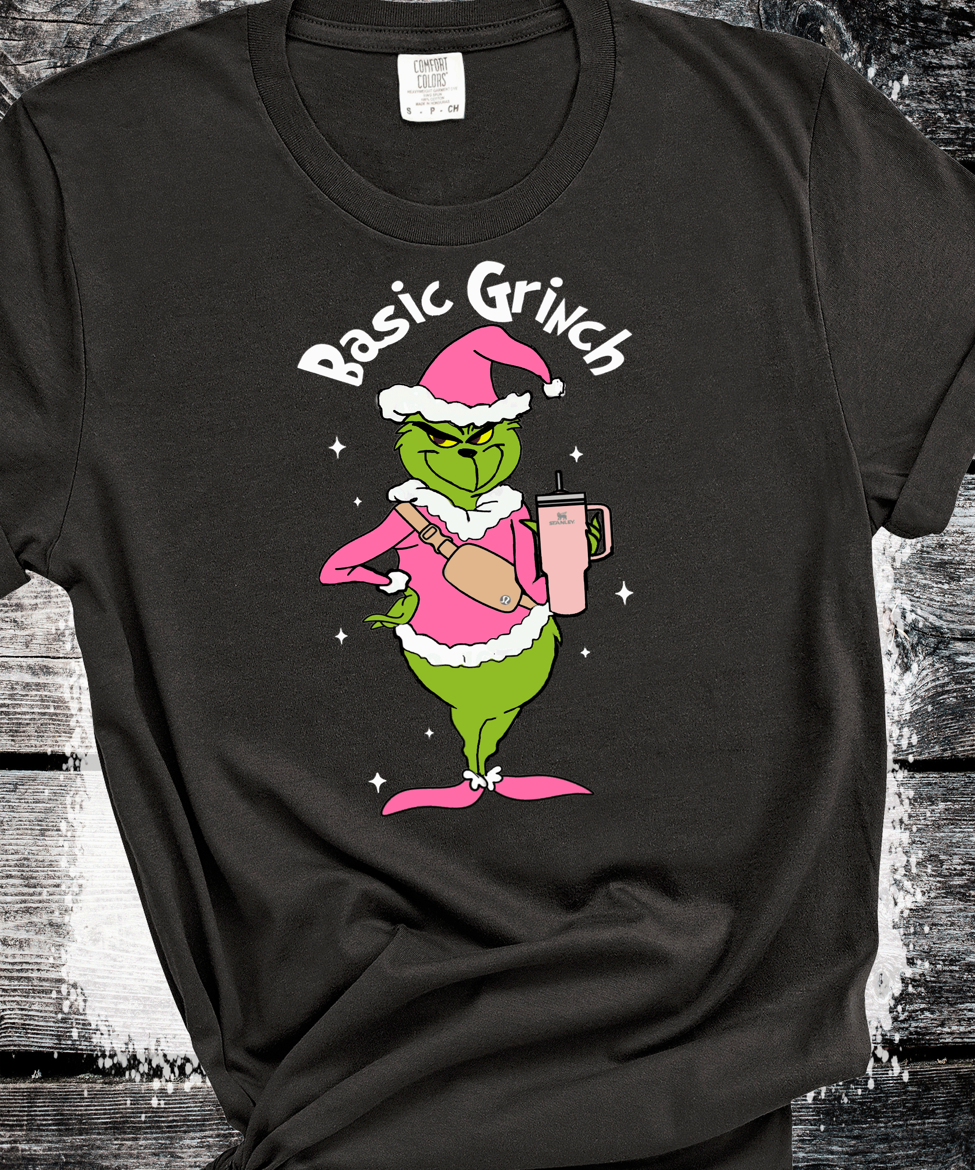 A Blessed Texas Mess Boutique Basic Grinch Scrouge Pink Christmas Classic Christmas Family Movie Shirts… — detail shot 6