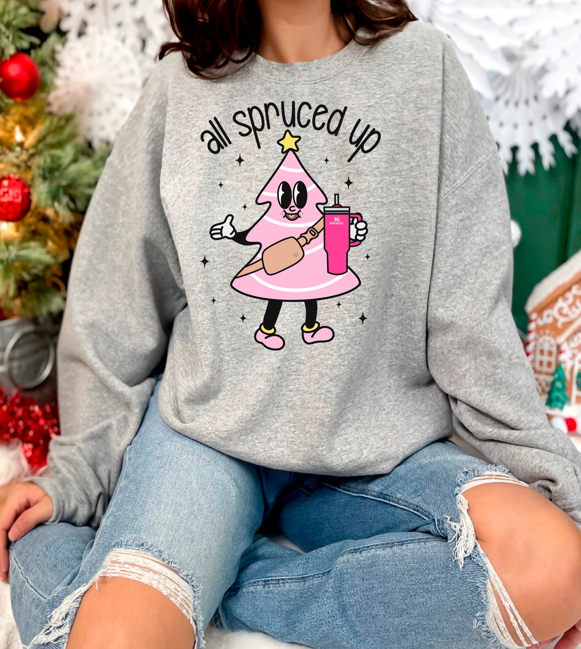 A Blessed Texas Mess Boutique Matching Family Grinch Christmas Shirts Custom Christmas Shirt, Grinch Family… — A Blessed Texas Mess Boutique branding close-up