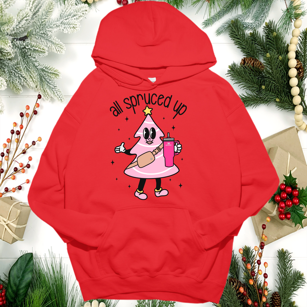 A Blessed Texas Mess Boutique Boujie Fir Life Pink Christmas Little Debbies Christmas Shirts Sweatshirts… — detail shot 8