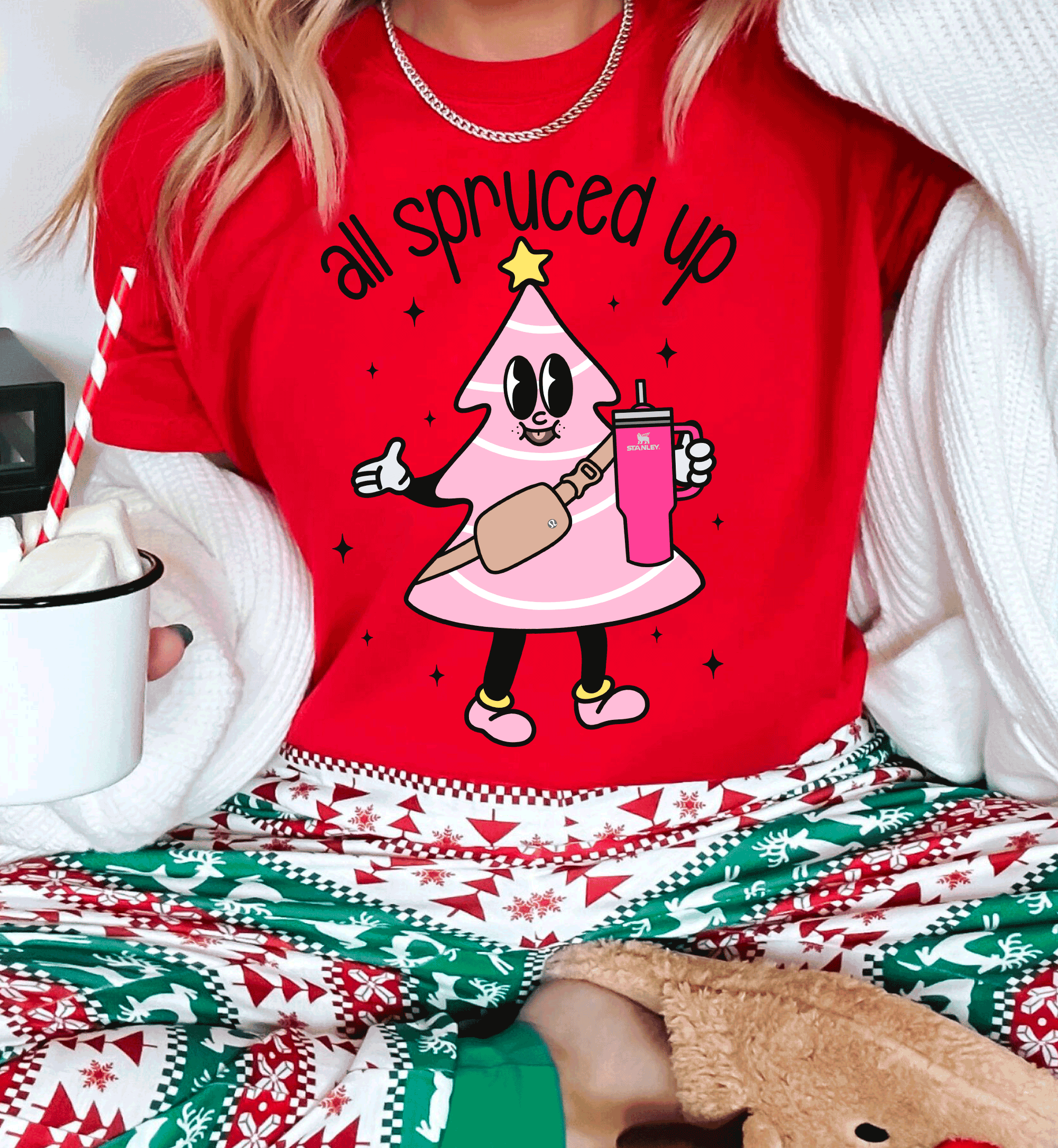 A Blessed Texas Mess Boutique all spruced up Pink Christmas Little Debbies Christmas Shirts Sweatshirts… — Pink detail