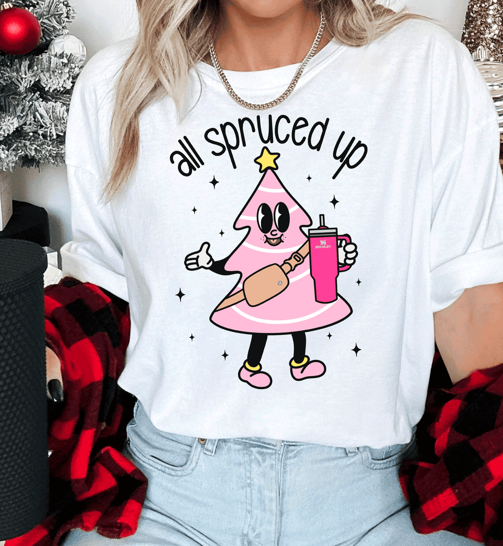 A Blessed Texas Mess Boutique Boujie Fir Life Pink Christmas Little Debbies Christmas Shirts Sweatshirts… — apparel & accessories category context