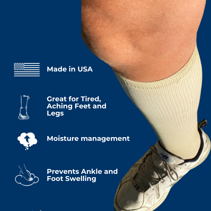 DSC Women's Over The Calf Compression Stocking Socks (1 Pair) — fabric or material detail