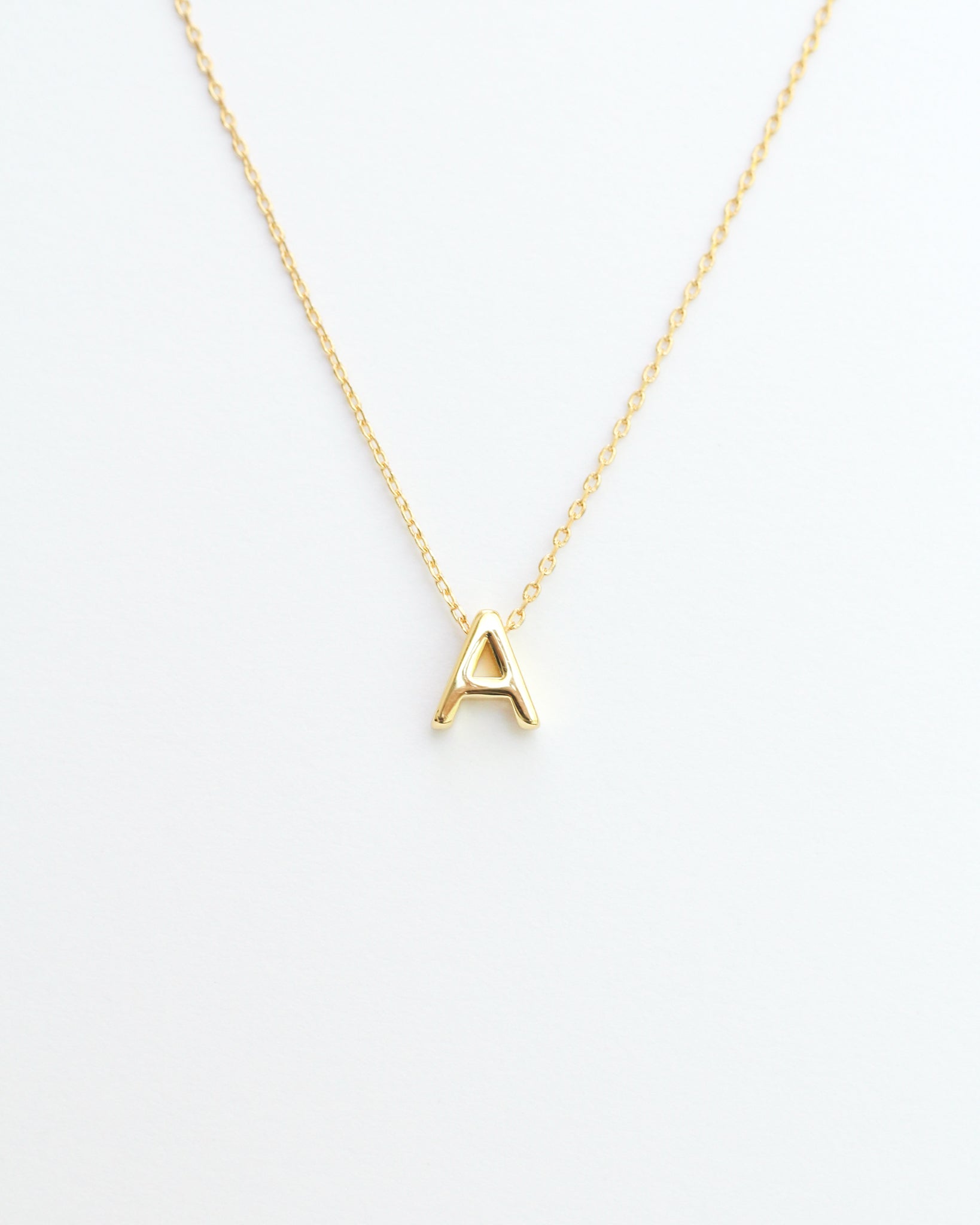 KADOU BOUTIQUE Gold Block Letter Initial Necklace — main product shot