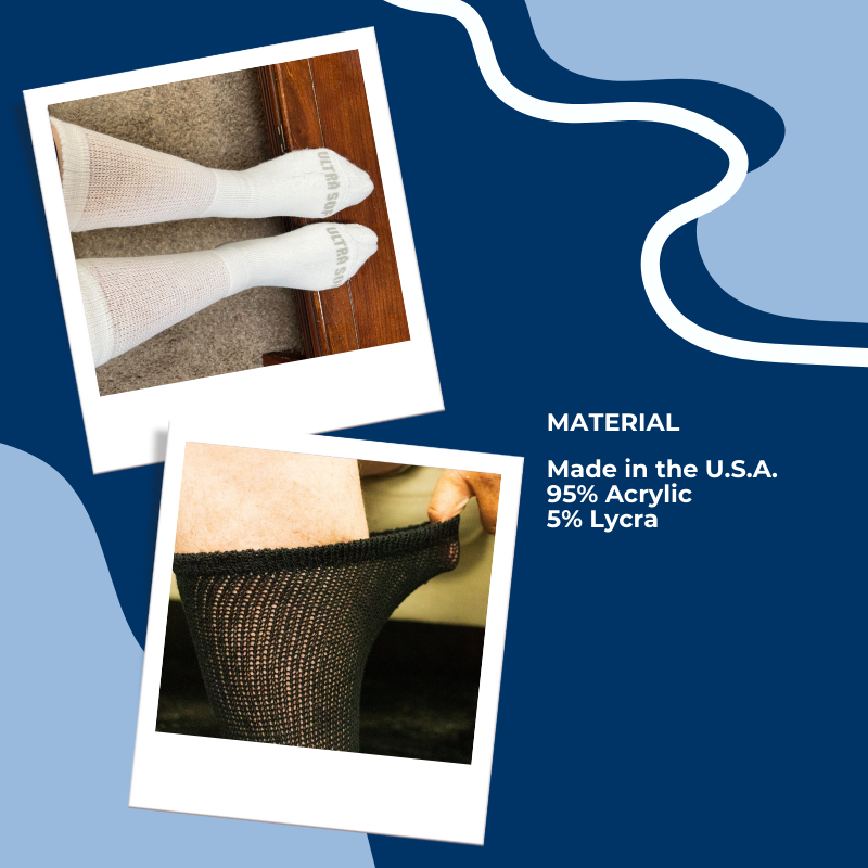 DSC Women's Ultra-Soft Upper Calf Diabetic Socks (4 Pair) — fabric or material detail