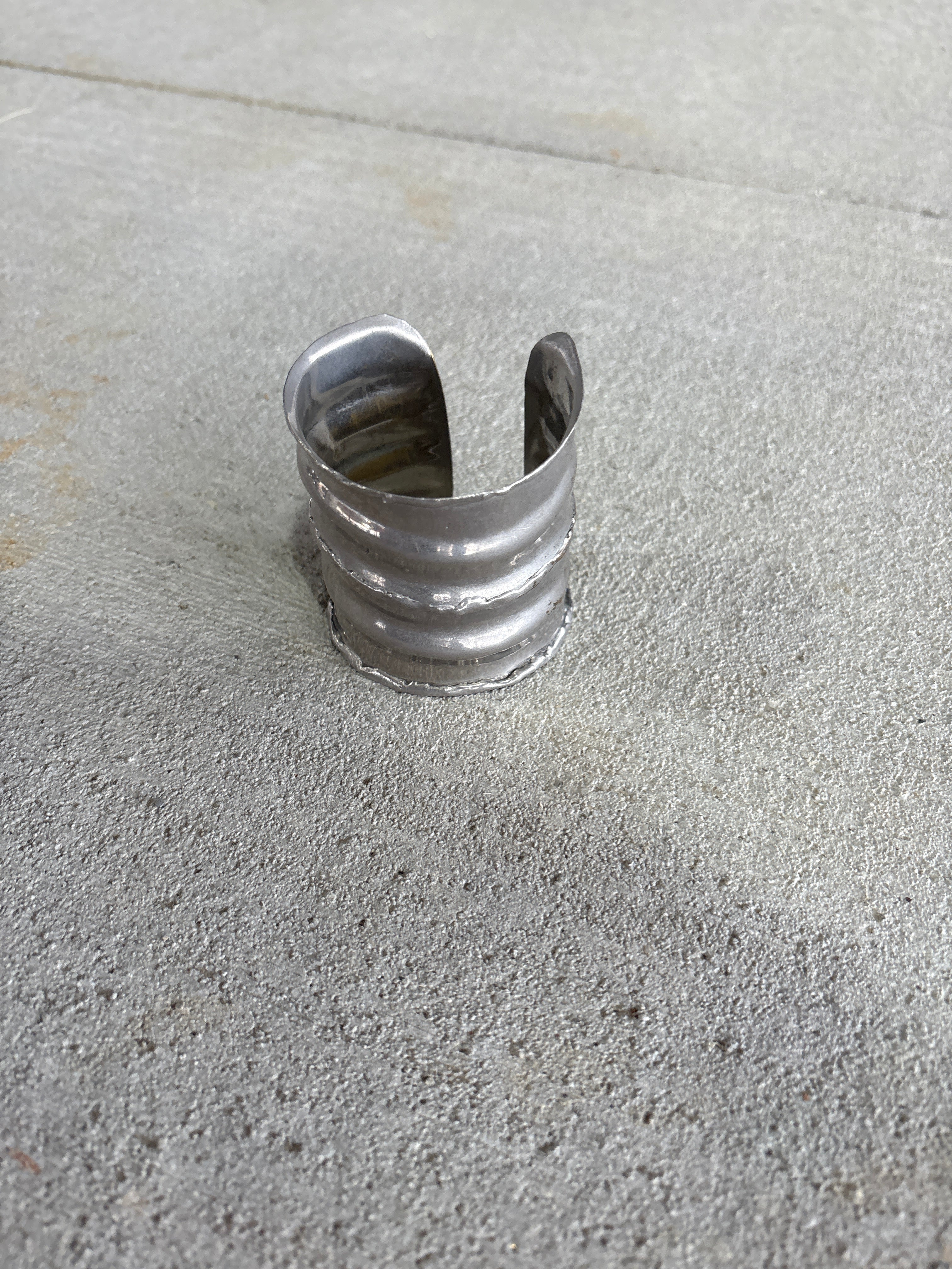 Just Neat Stuff Silver cuff — detail close-up