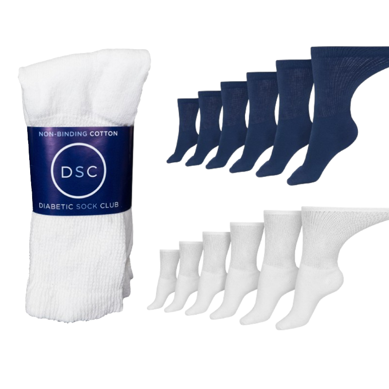 DSC Men's Cotton Diabetic Crew Socks (6 Pair) — lifestyle context