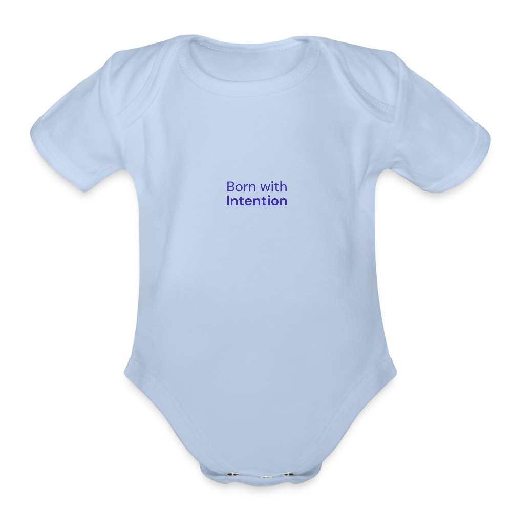 WONENA Born with Intention Organic Short Sleeve Baby Bodysuit — lifestyle context