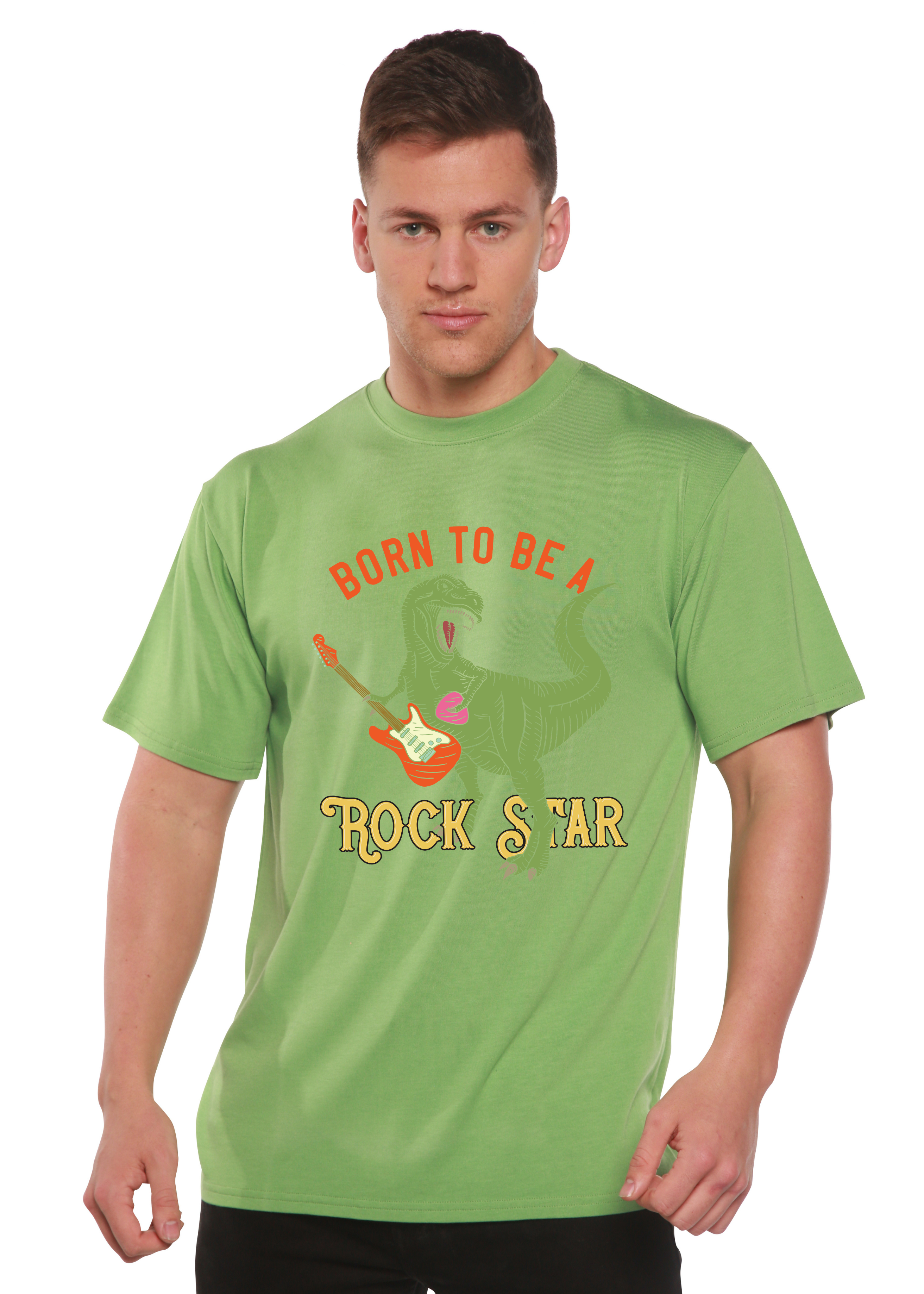 Born To Be A Rock Star Men's Bamboo Viscose/Organic Cotton Short Sleeve Graphic T-Shirt — view 6