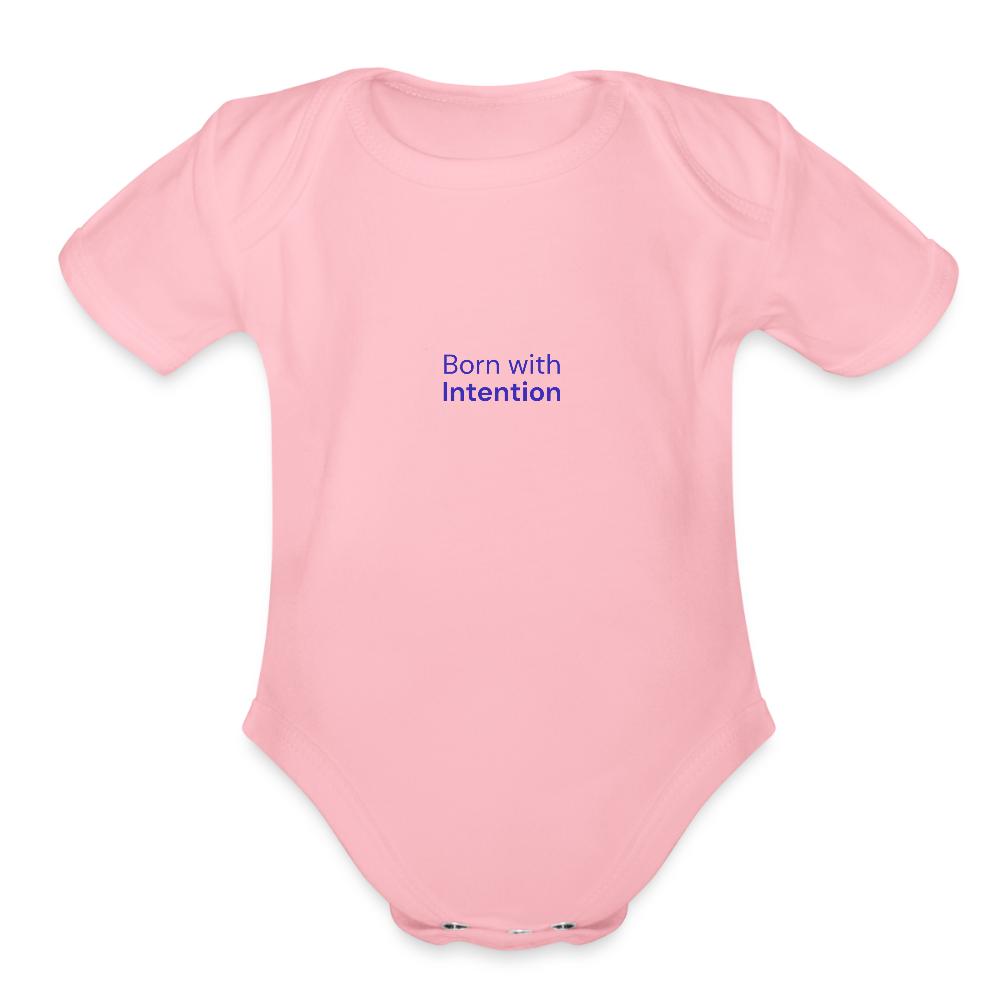 WONENA Born with Intention Organic Short Sleeve Baby Bodysuit — side view