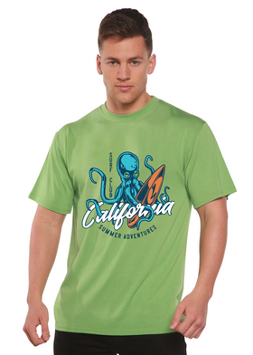 California Summer Adventures Men's Bamboo Viscose/Organic Cotton Short Sleeve Graphic T-Shirt