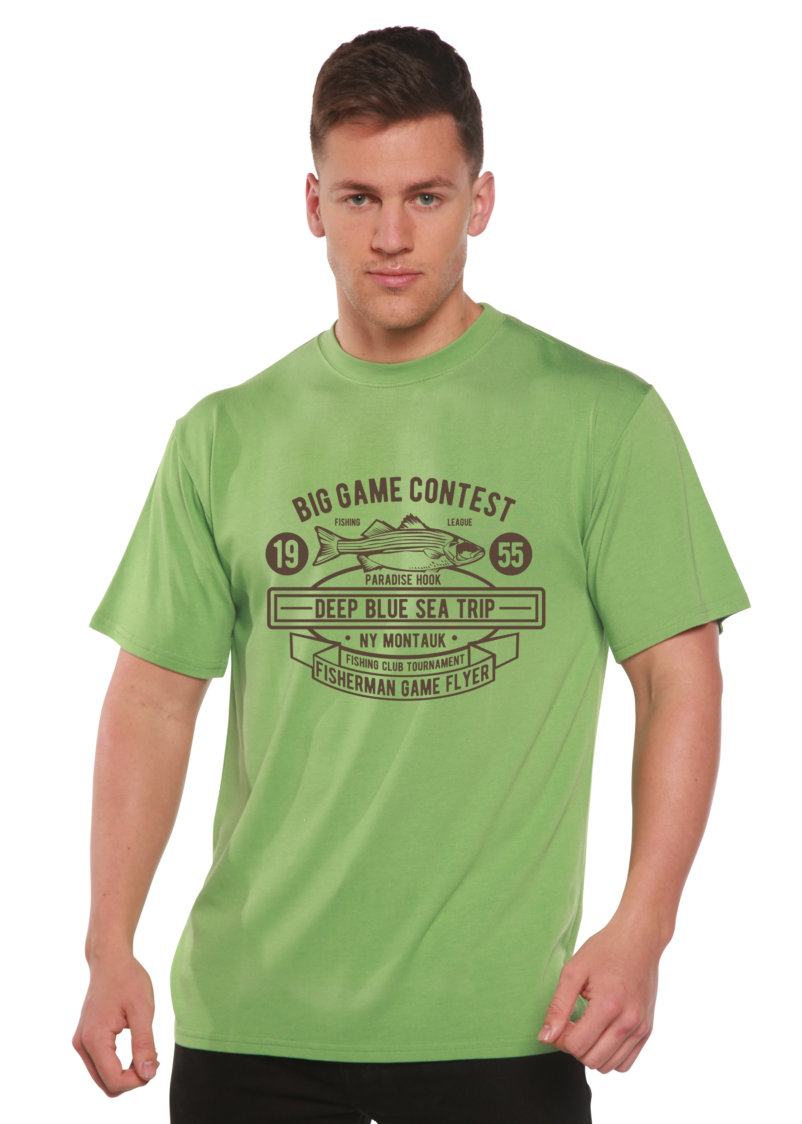 Spun Bamboo Big Game Contest Men's Bamboo Viscose/Organic Cotton Short Sleeve Graphic T-Shirt — lifestyle context