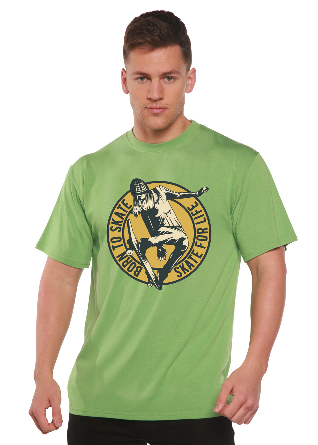 Spun Bamboo Skate For Life Men's Bamboo Viscose/Organic Cotton Short Sleeve Graphic T-Shirt — main product shot