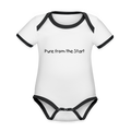 WONENA Organic Cotton Contrast Short Sleeve Baby Bodysuit — main product shot