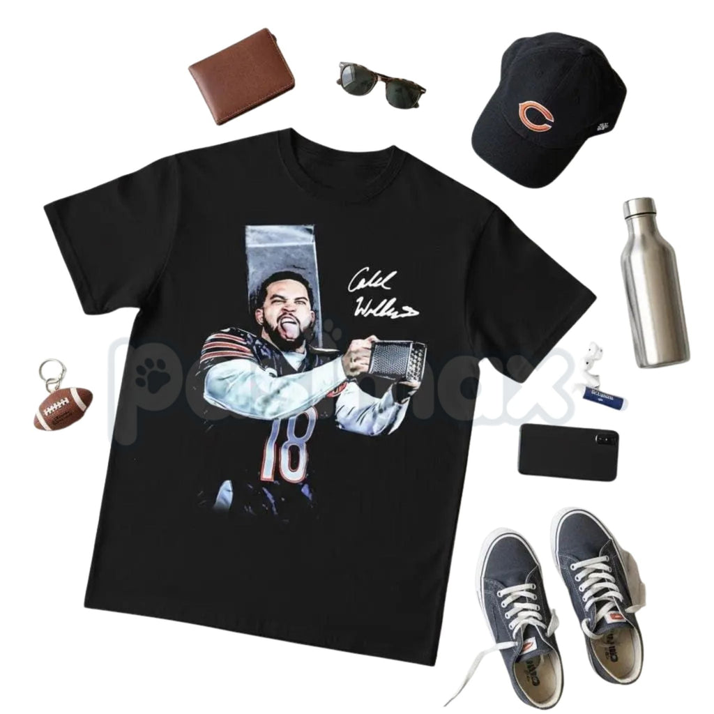 Pasimax Caleb Williams Cheese Grater T-Shirt - Chicago Football Graphic Tee, Funny Chicago QB Rivalry Shirt, Bear Down Game D
